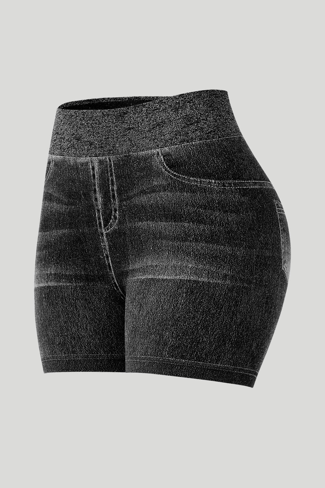 Faux Denim Short