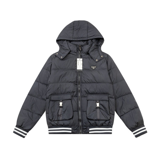 0909 New hat detachable down coat