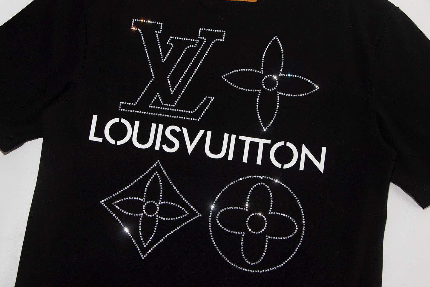 250212 New high quality sparkly diamond T-shirt