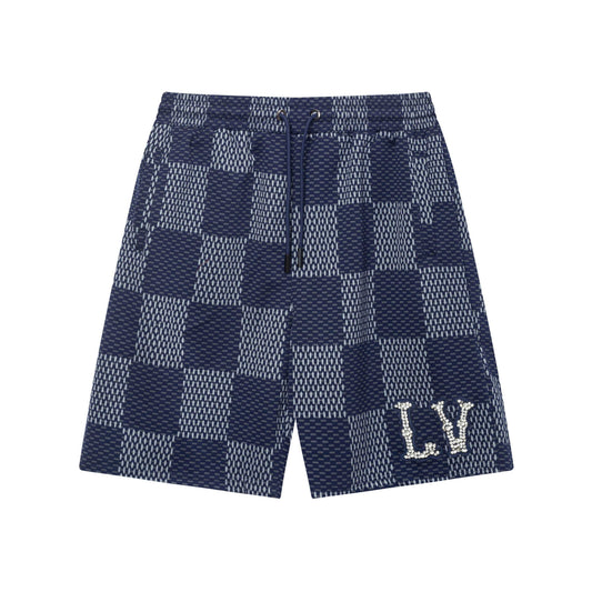250313 New high quality knitted jacquard full print shorts