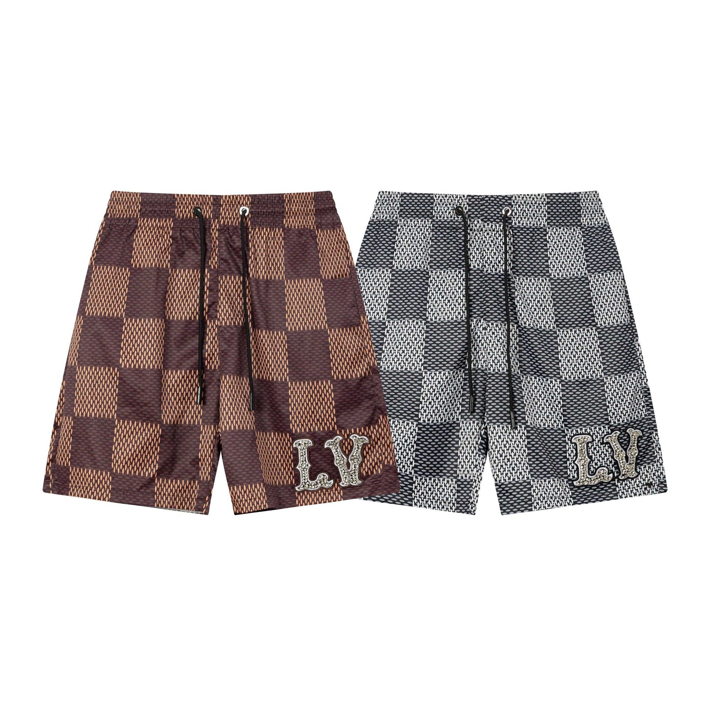 250313 New high quality chequered printed shorts