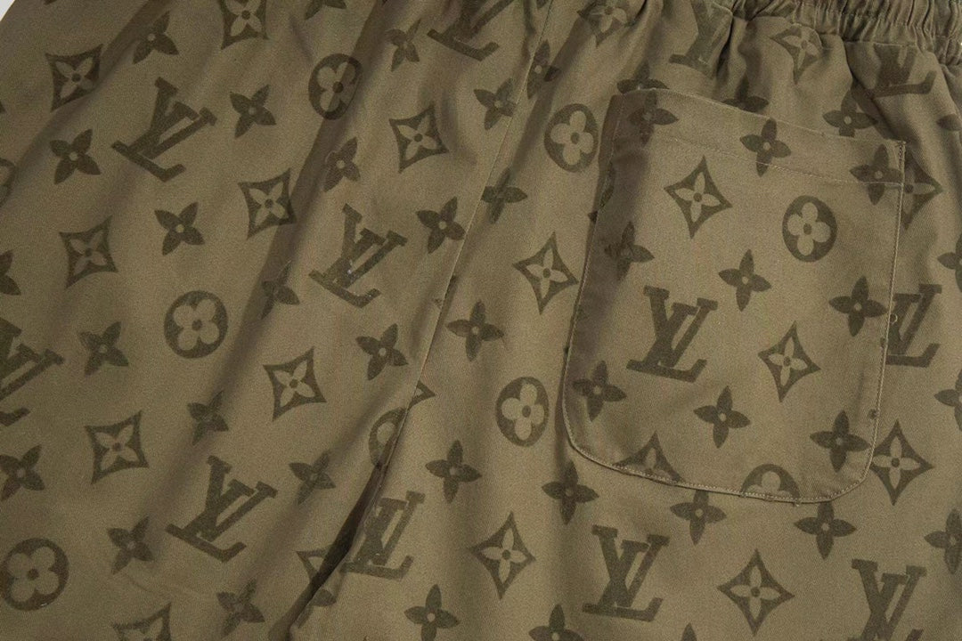 250313 New high quality flocking cotton printed shorts