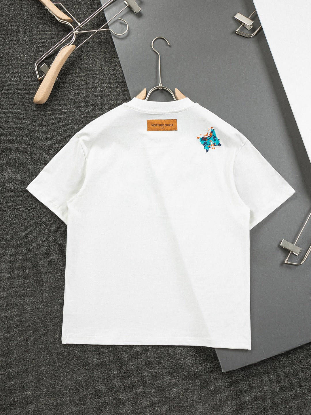 250325 New colorful embroidered butterfly T-shirt