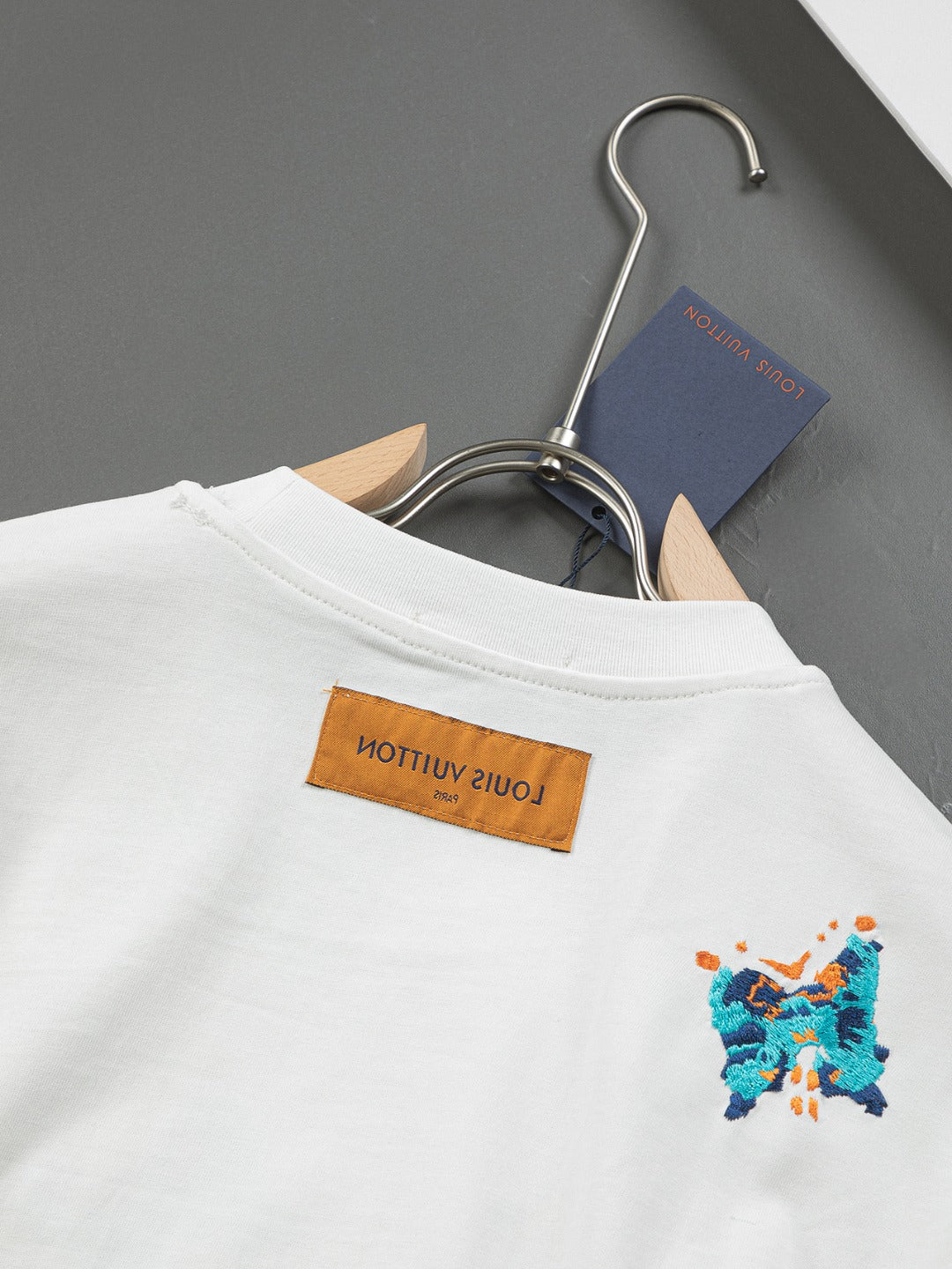 250325 New colorful embroidered butterfly T-shirt