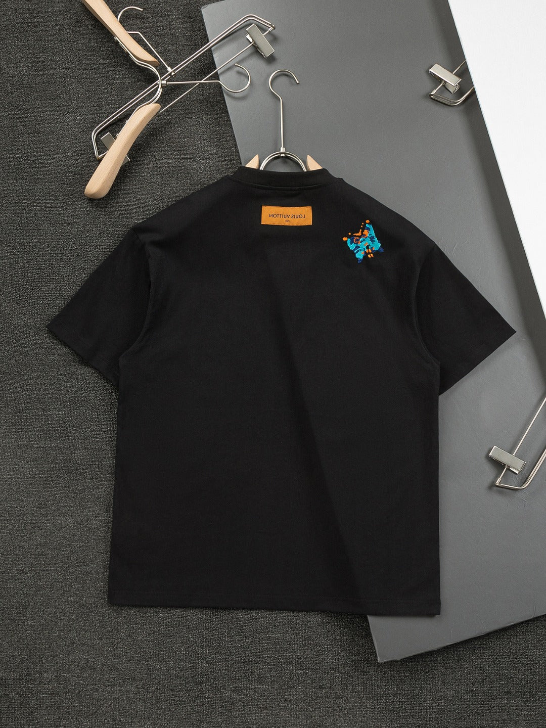 250325 New colorful embroidered butterfly T-shirt
