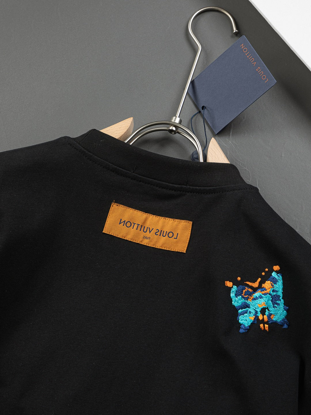 250325 New colorful embroidered butterfly T-shirt