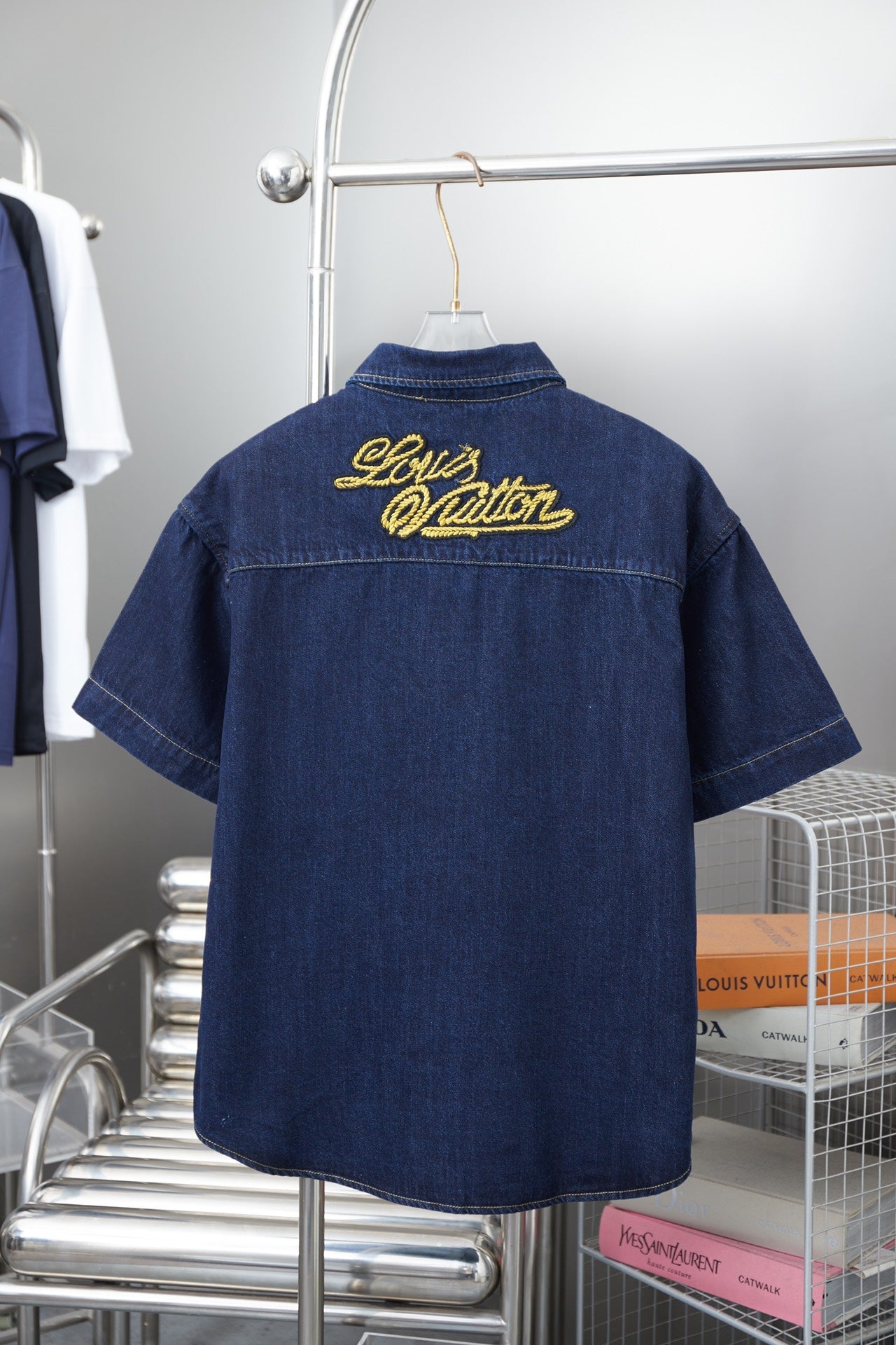 250325 New high quality rope letter embroidered denim jacket