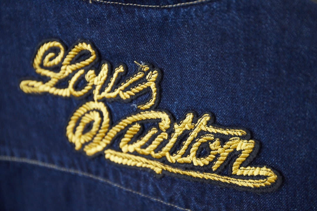 250325 New high quality rope letter embroidered denim jacket