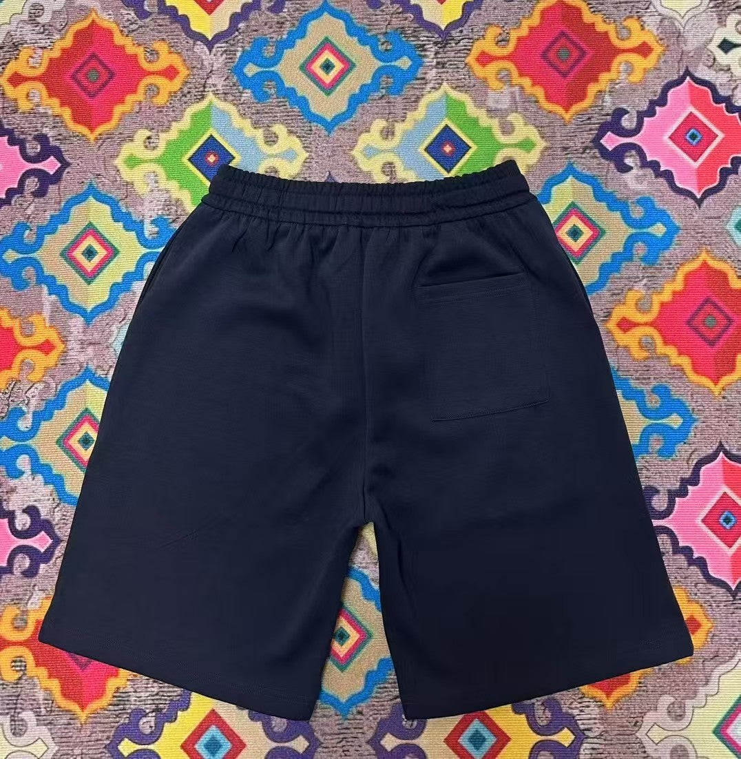 250404 New high-quality metal triangular label casual shorts