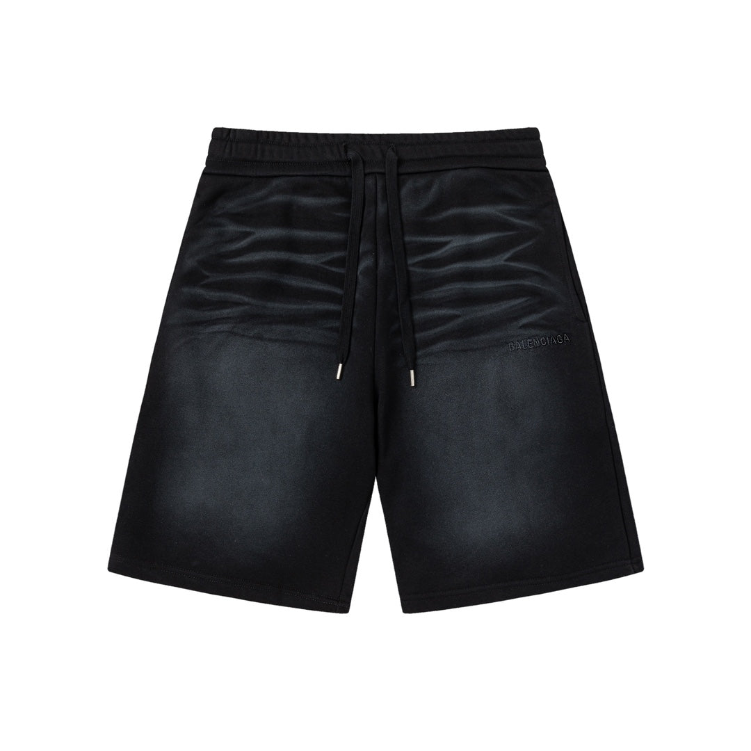 250404 New high-quality inkjet pleated embroidered shorts
