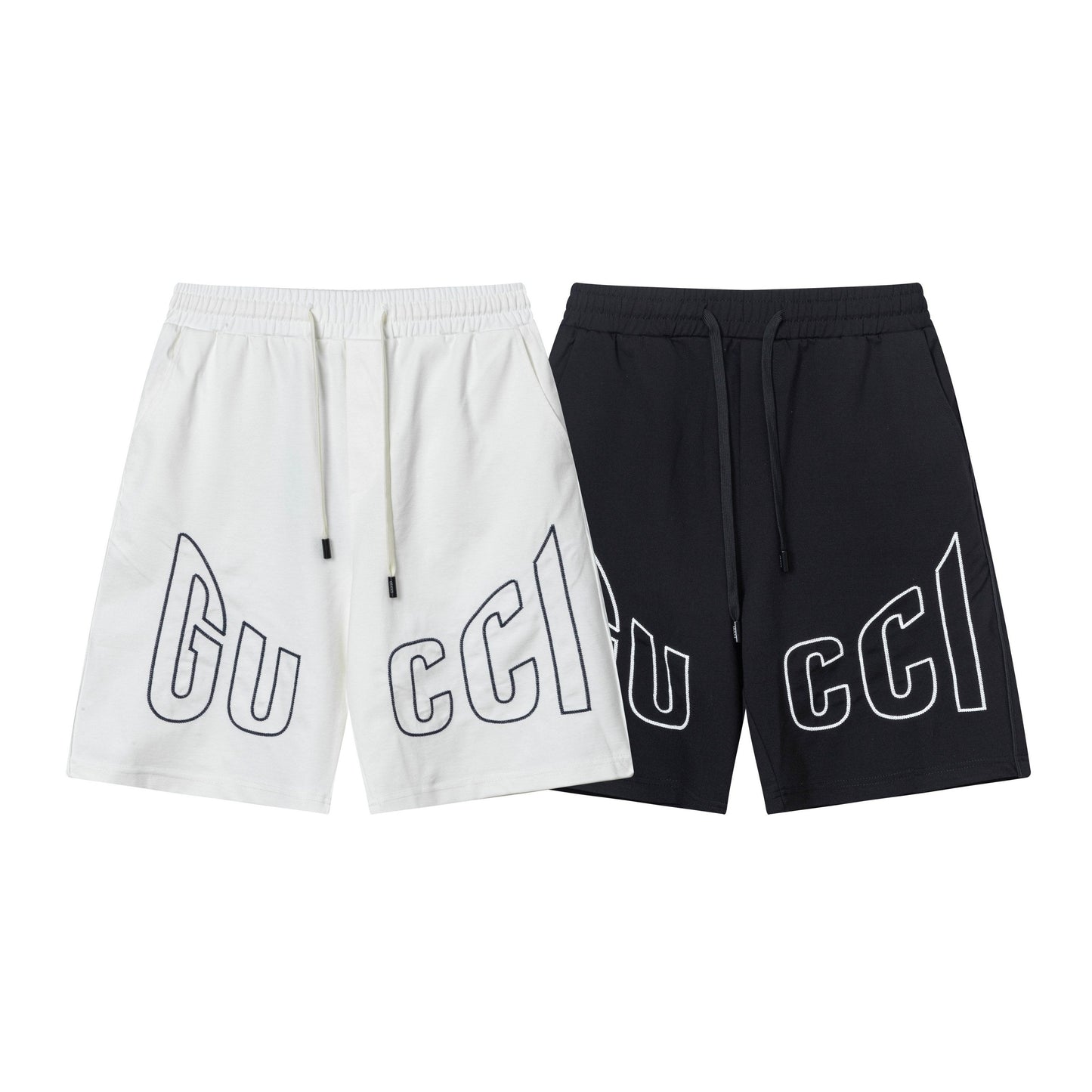 250404 New high-quality simply embroidered knitted shorts
