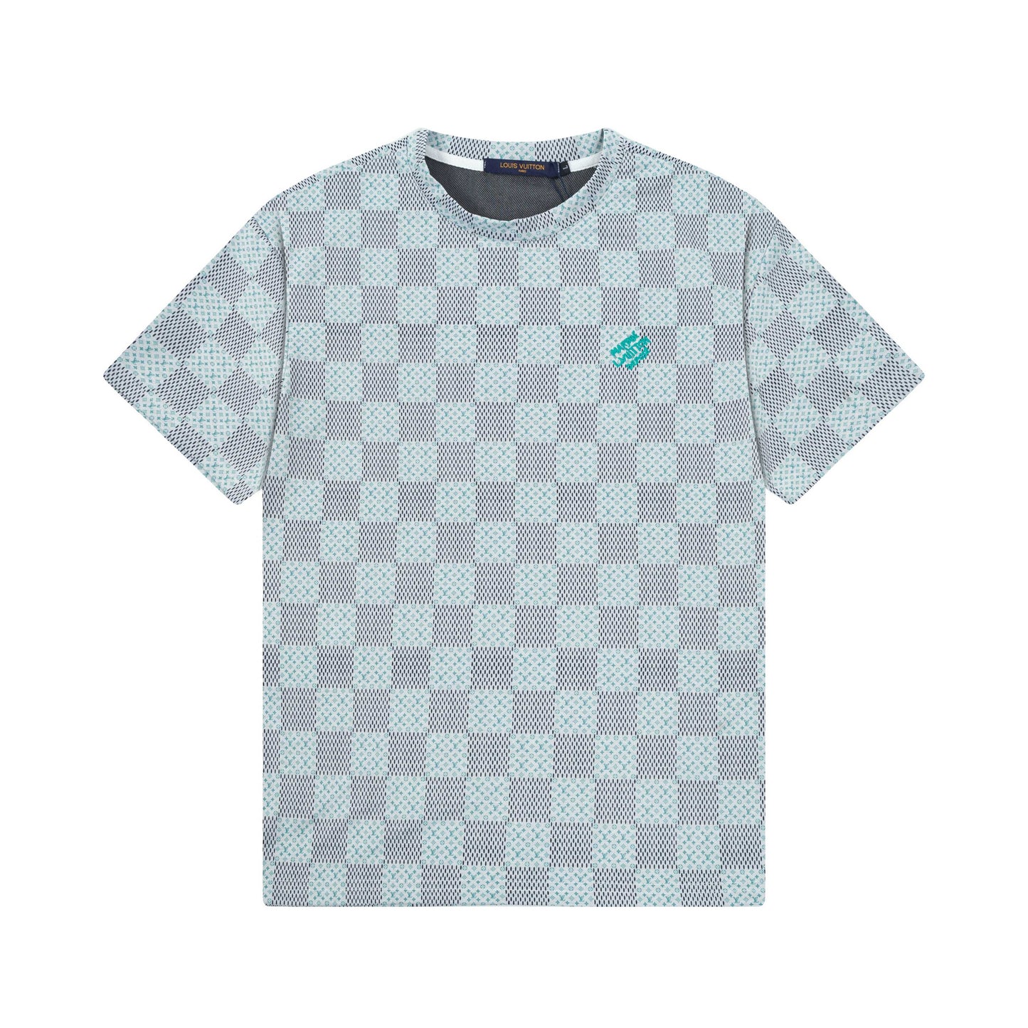 250404 New high-quality checkered style T-shirt