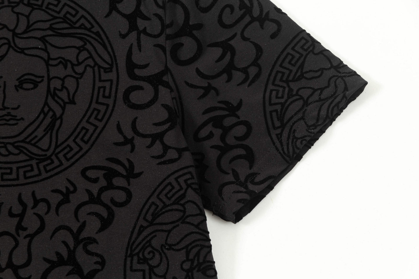 250404 New high-quality summer jacquard full-print T-shirt