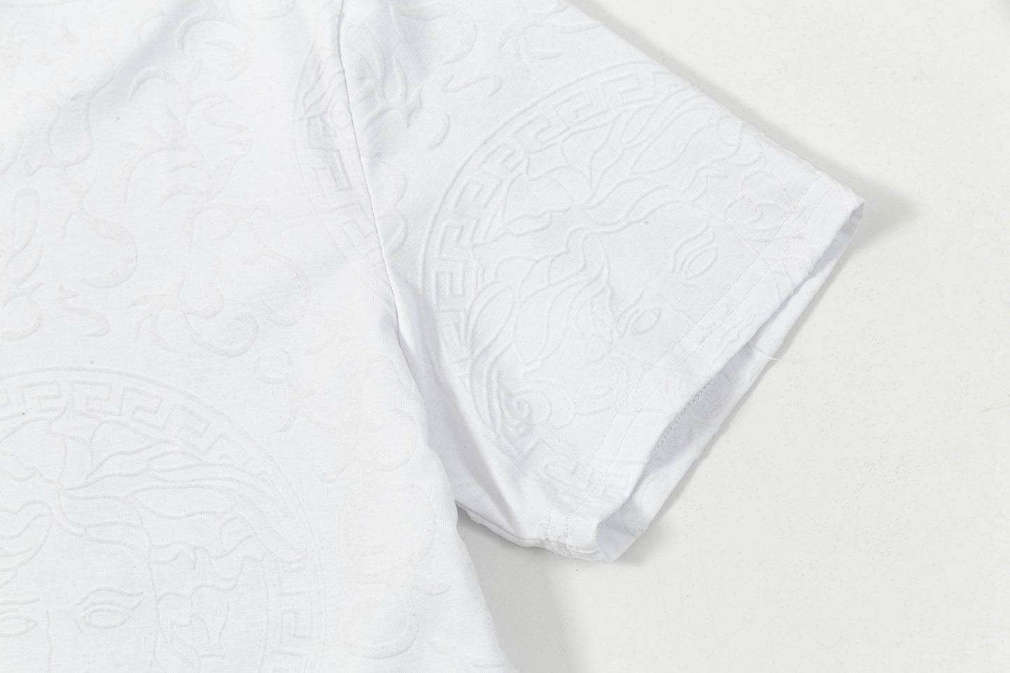 250404 New high-quality summer jacquard full-print T-shirt