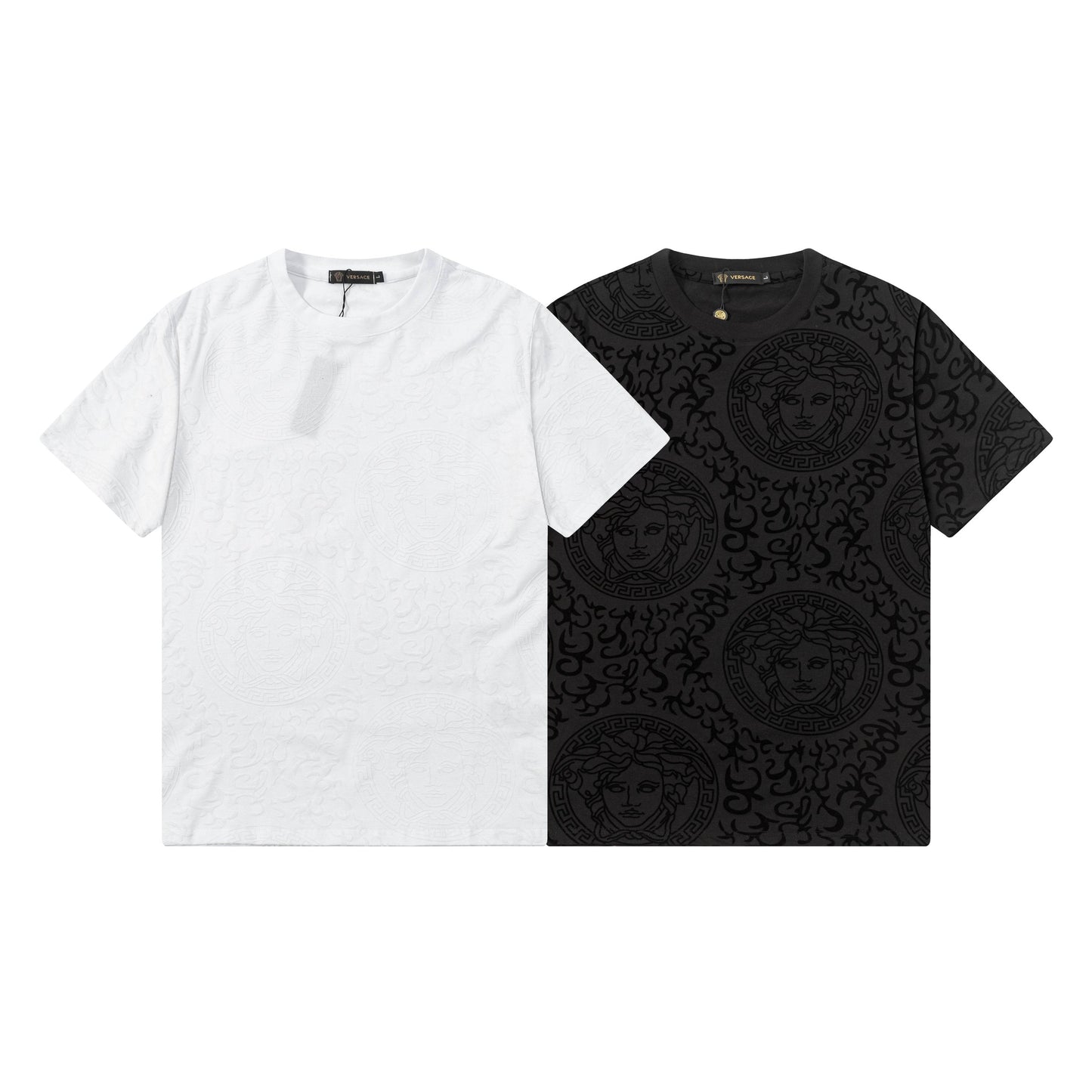 250404 New high-quality summer jacquard full-print T-shirt