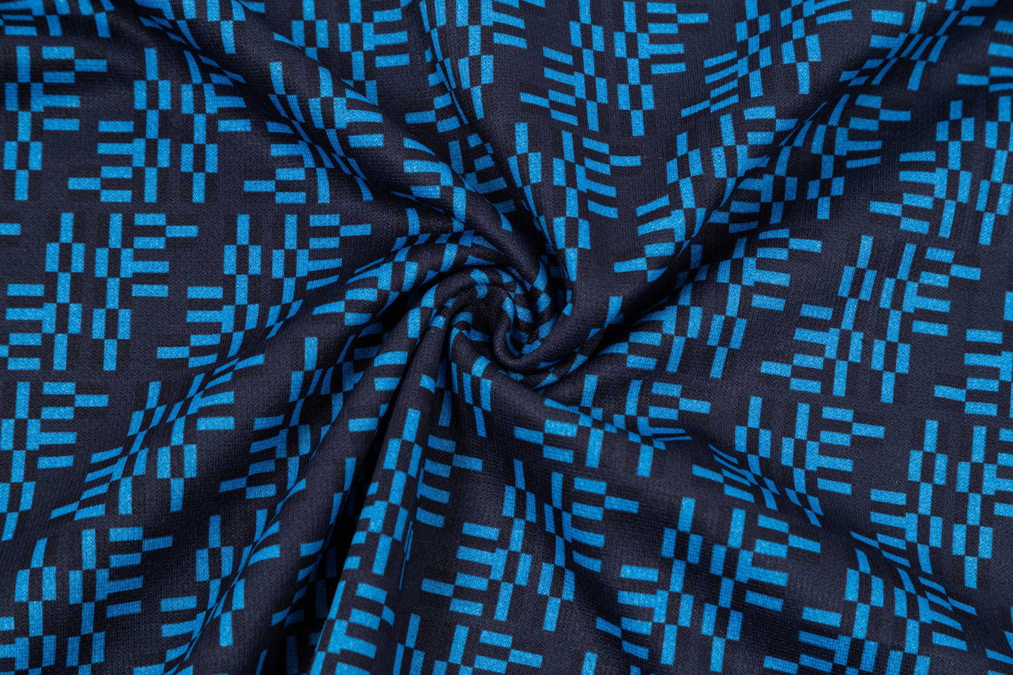 250404 New high-quality blue full-print knitted T-shirt