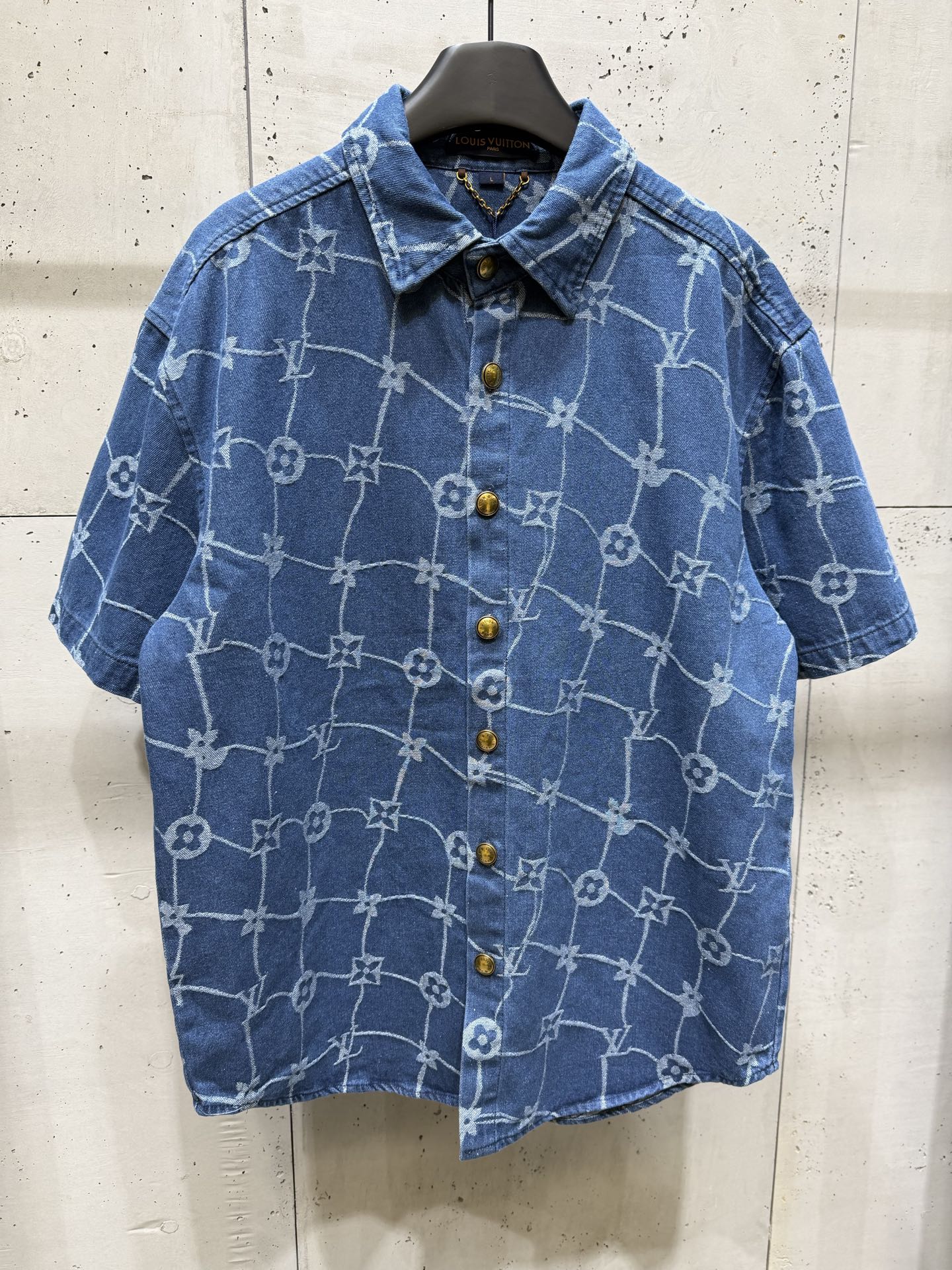 250404 New high-quality blue letter embroidered denim suit
