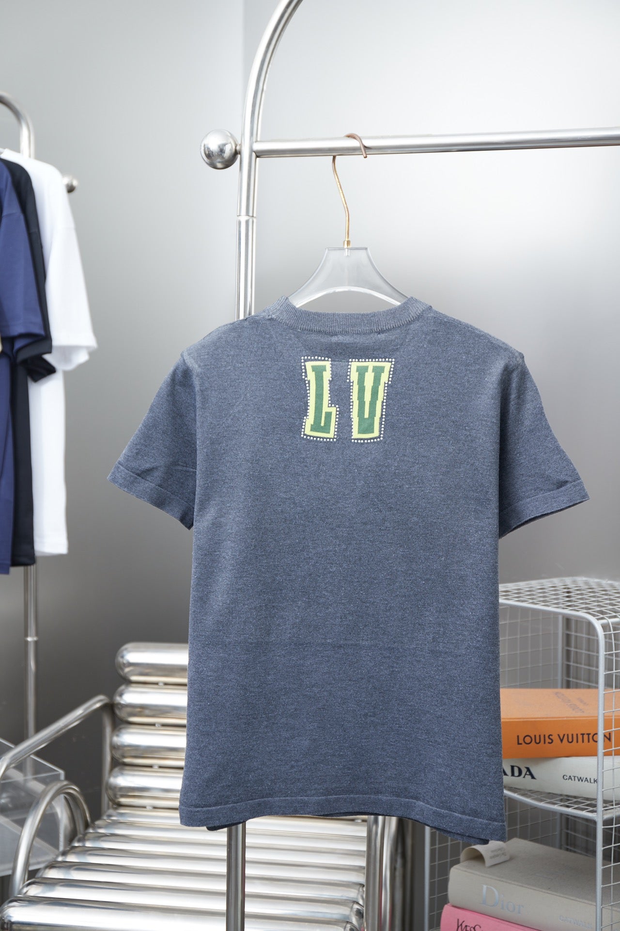250404 New high-quality animal-printed knitted short sleeves