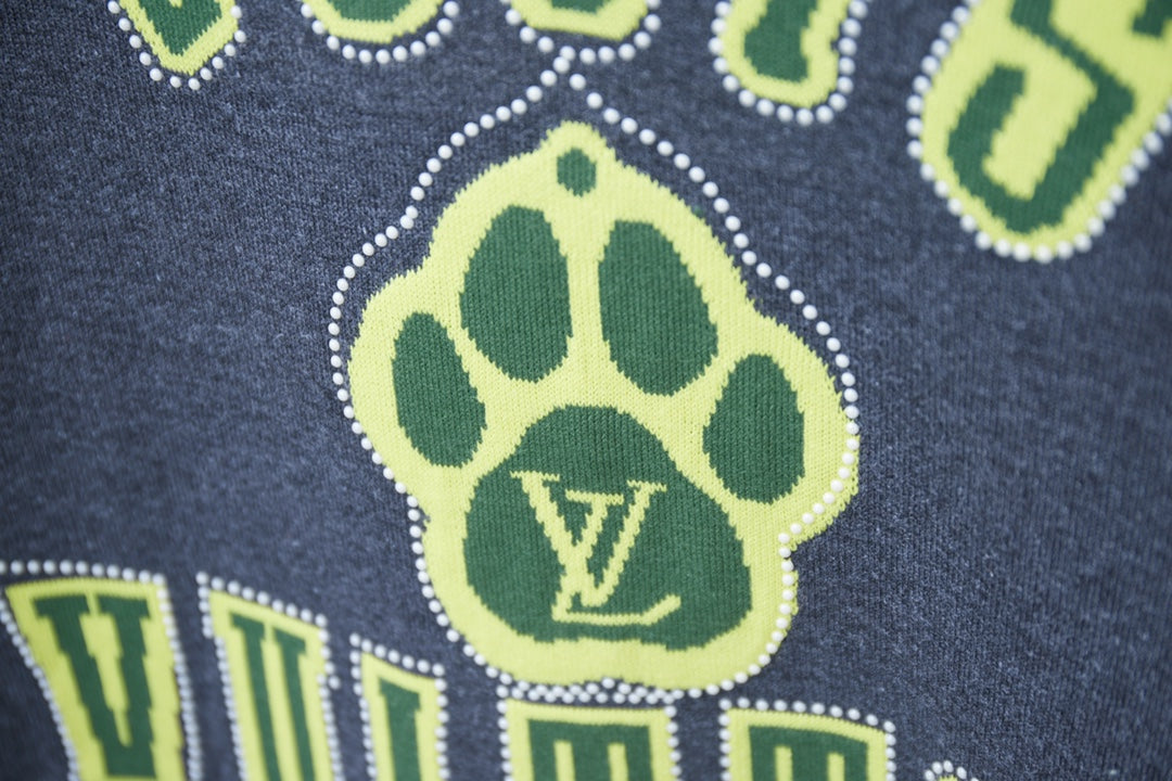 250404 New high-quality animal-printed knitted short sleeves