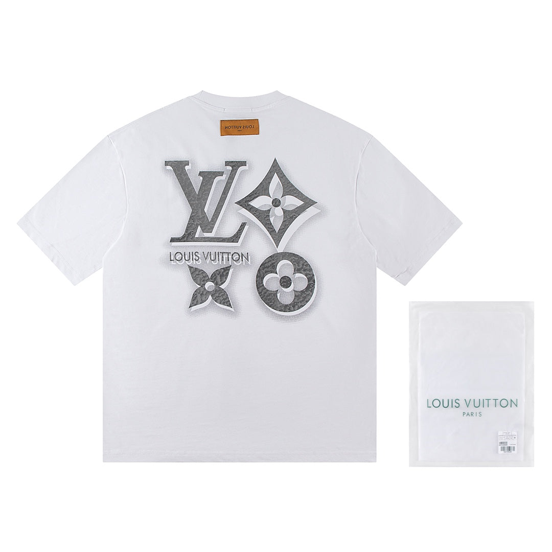 250404 New high-quality three-dimensional floating printed T-shirt