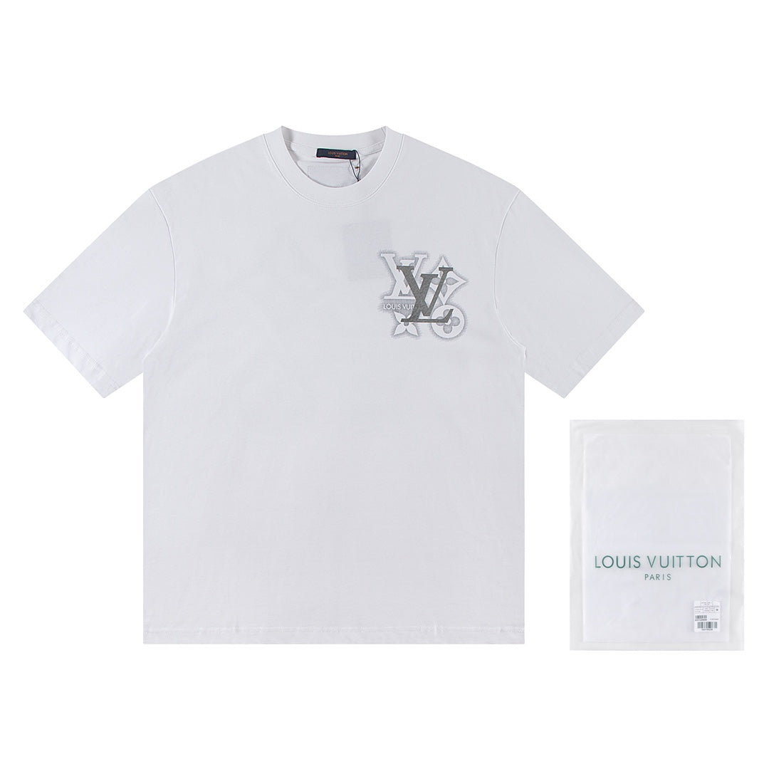 250404 New high-quality three-dimensional floating printed T-shirt