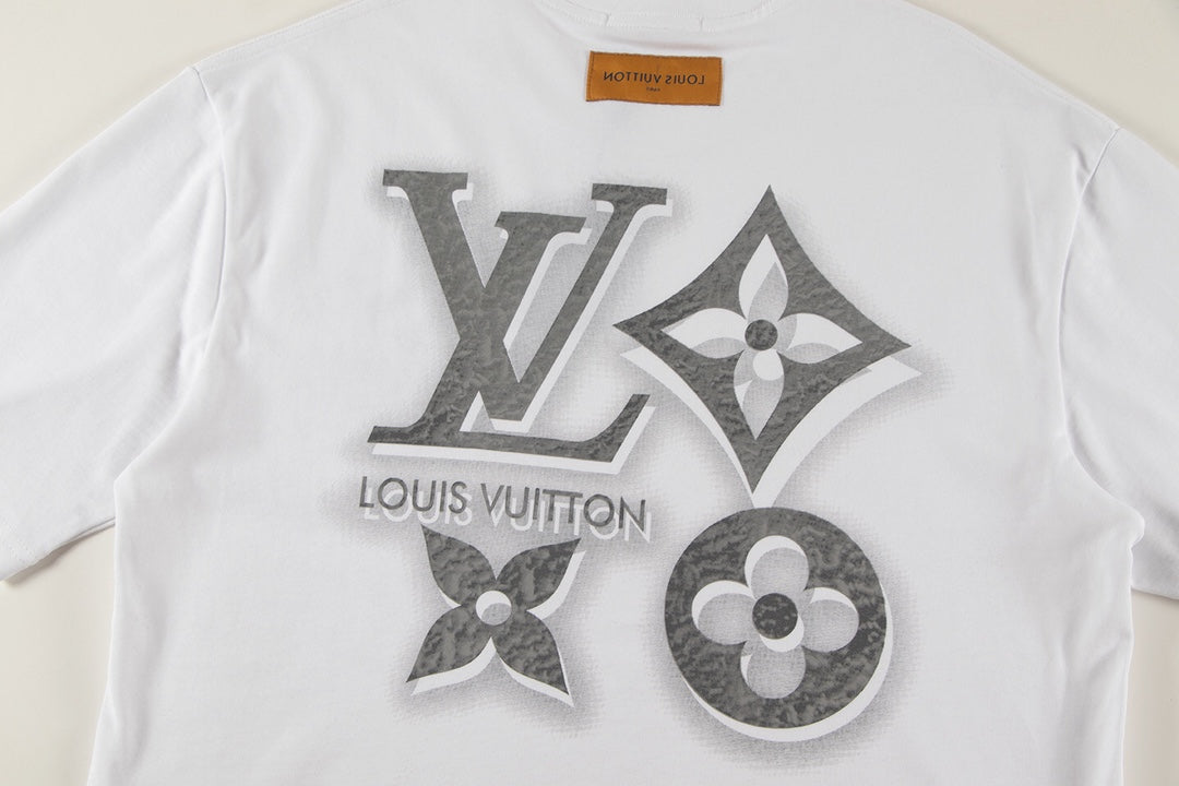 250404 New high-quality three-dimensional floating printed T-shirt