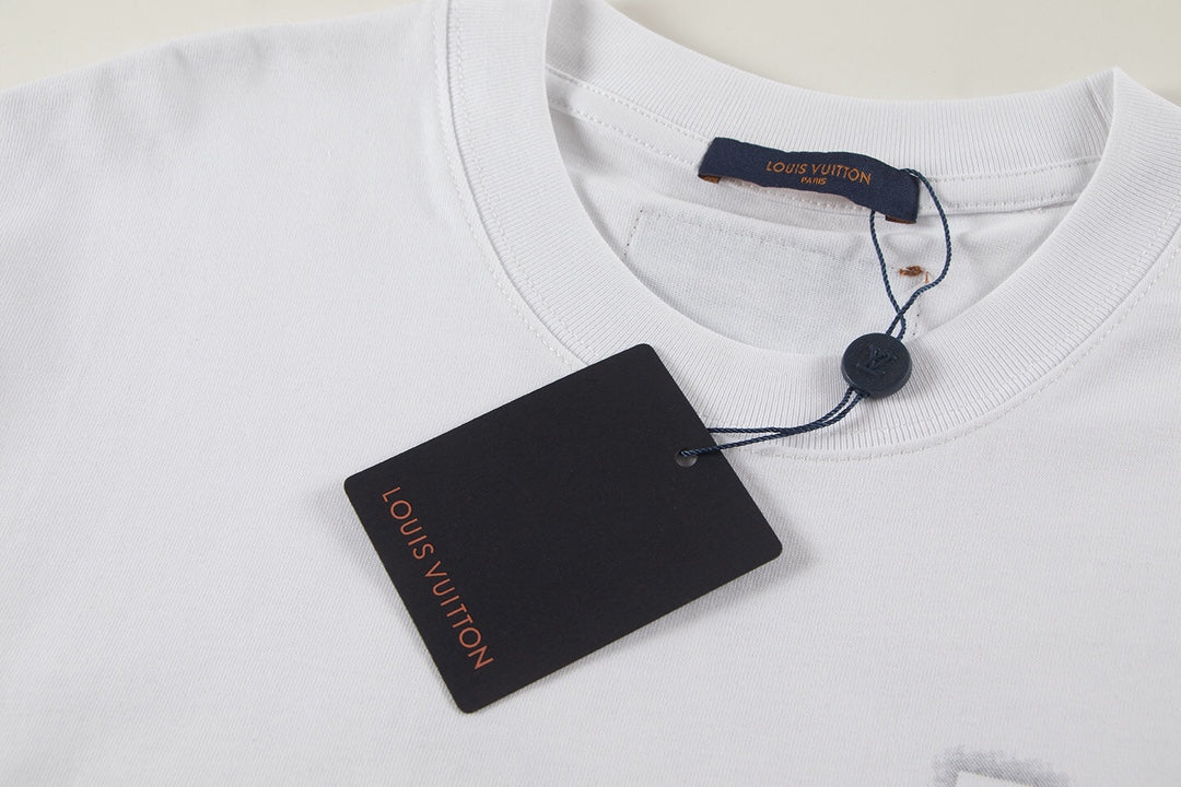 250404 New high-quality three-dimensional floating printed T-shirt