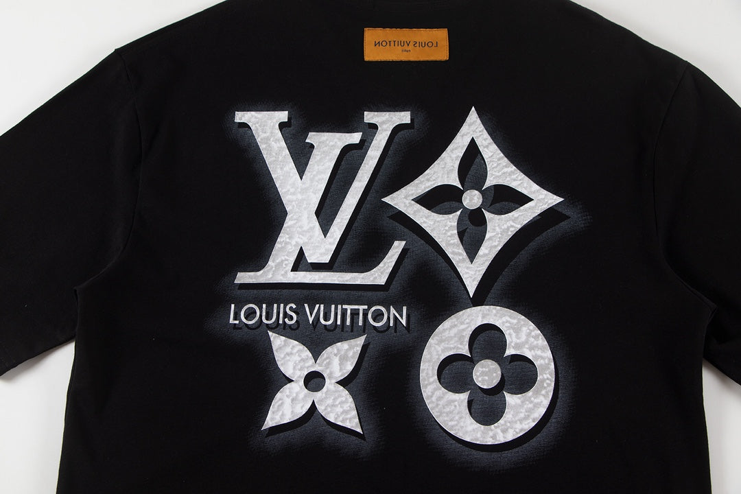 250404 New high-quality three-dimensional floating printed T-shirt