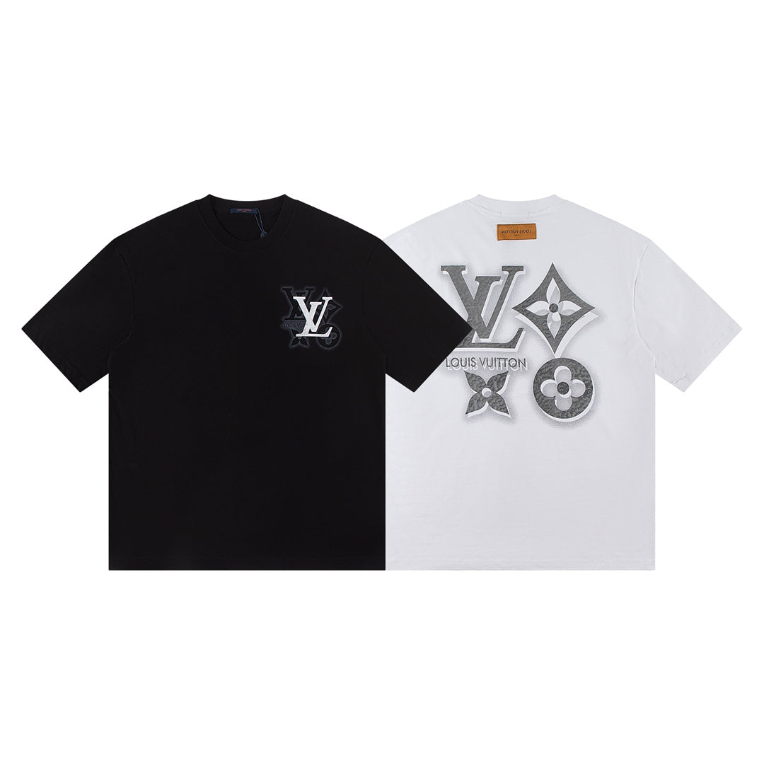 250404 New high-quality three-dimensional floating printed T-shirt