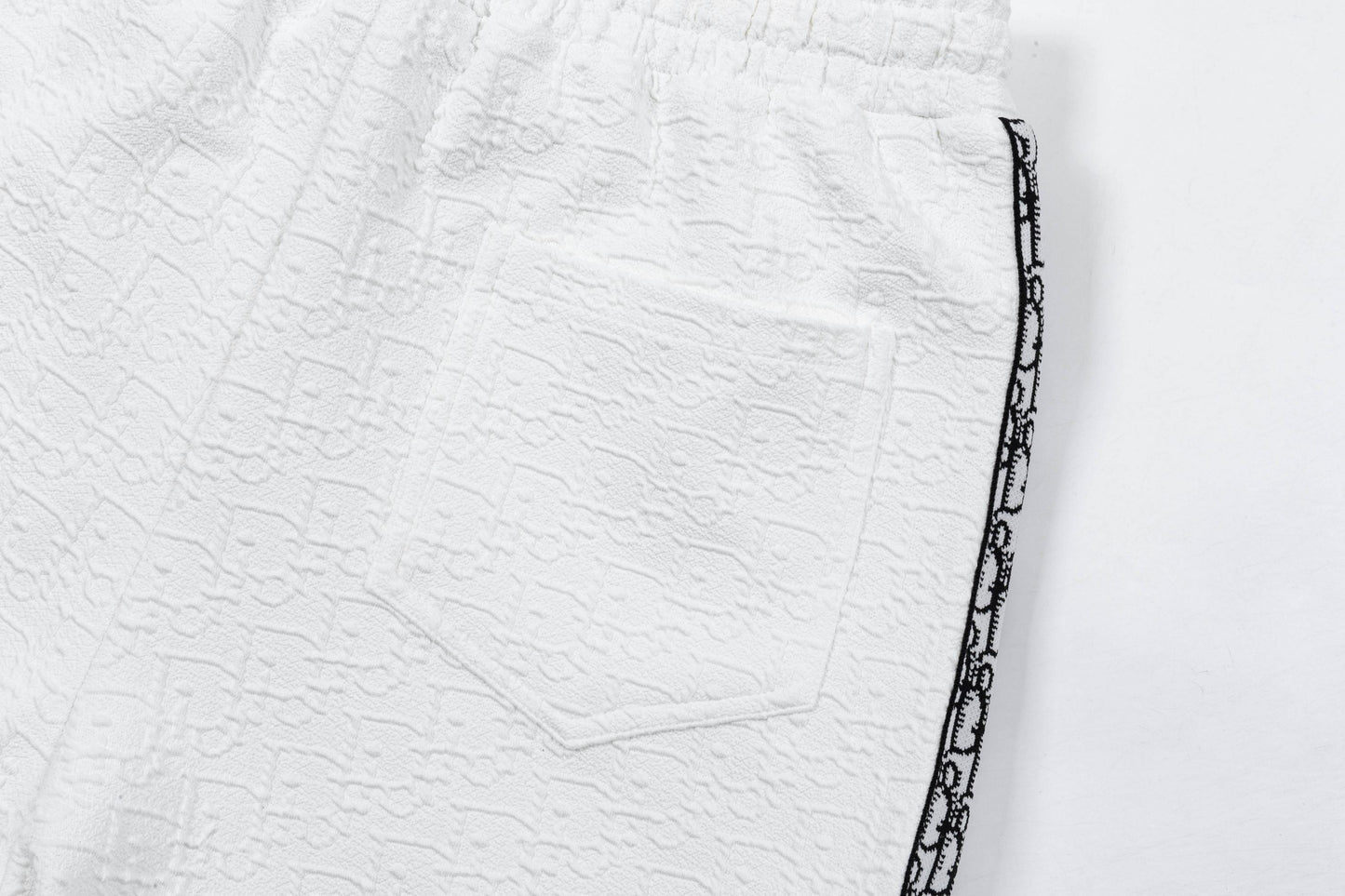 250408 New high-quality jacquard fabric dark weave strap knitted shorts