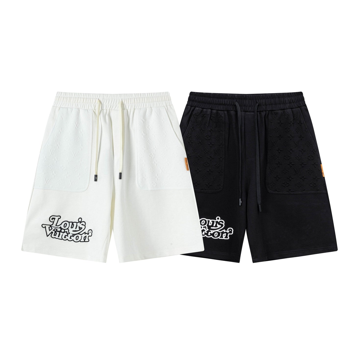 250408 New high-quality pocket jacquard printed knitted shorts