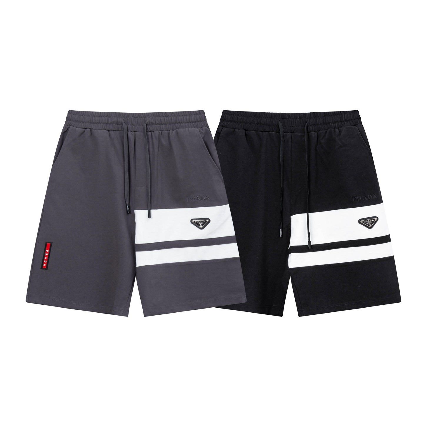 250408 New high-quality metal triangular label characteristic knitted shorts