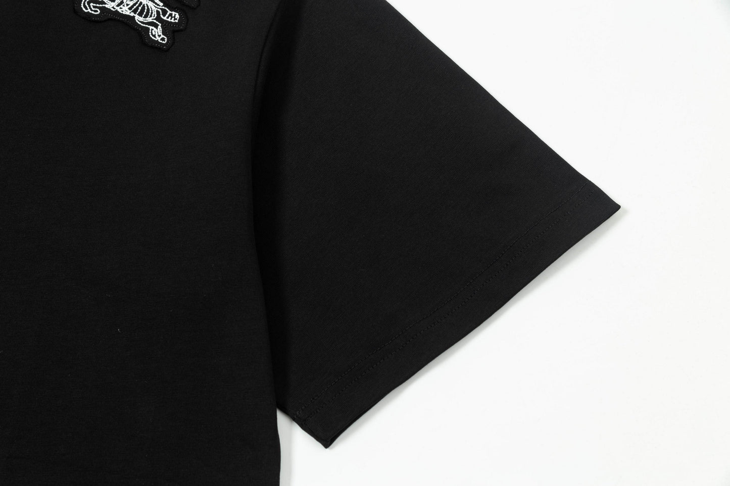 250408 New high-quality applied-embroidered T-shirt