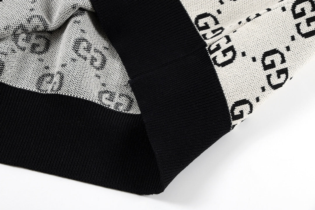 250408 New high-quality jacquard fabric knitted POLO shirt