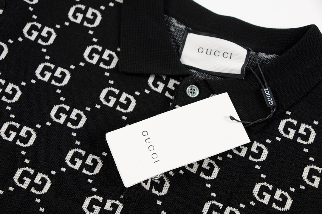 250408 New high-quality jacquard fabric knitted POLO shirt