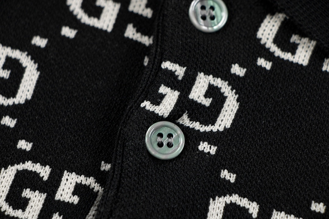 250408 New high-quality jacquard fabric knitted POLO shirt