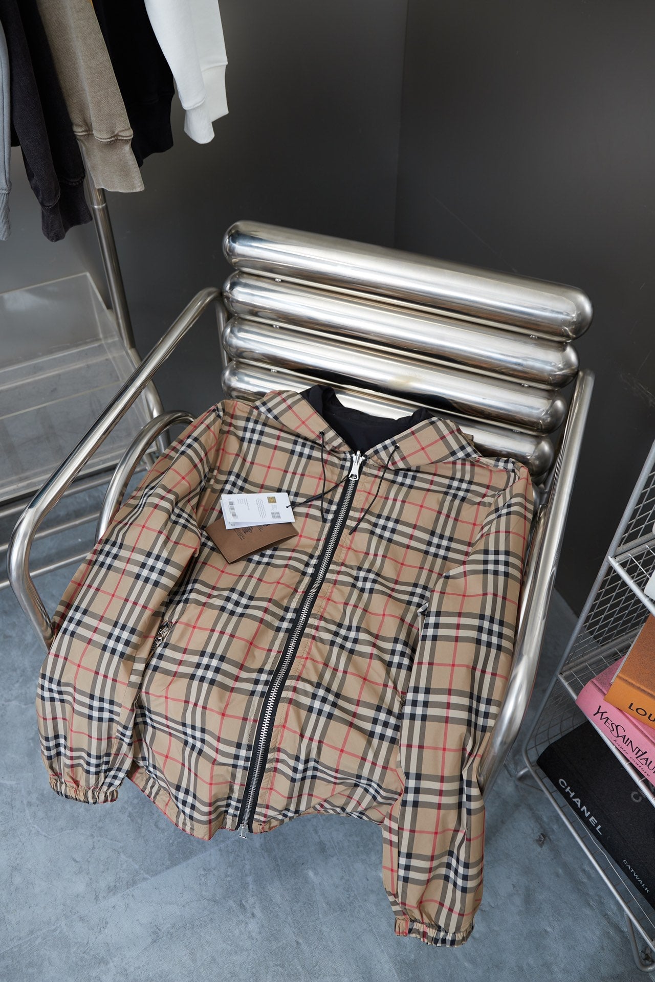 250408 New high-quality double-sided checkered jacket