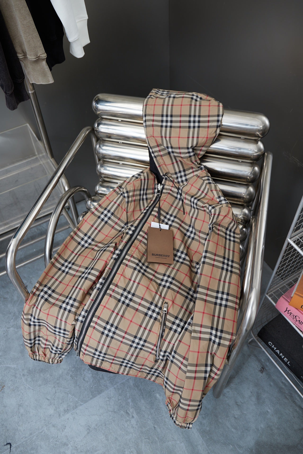250408 New high-quality double-sided checkered jacket