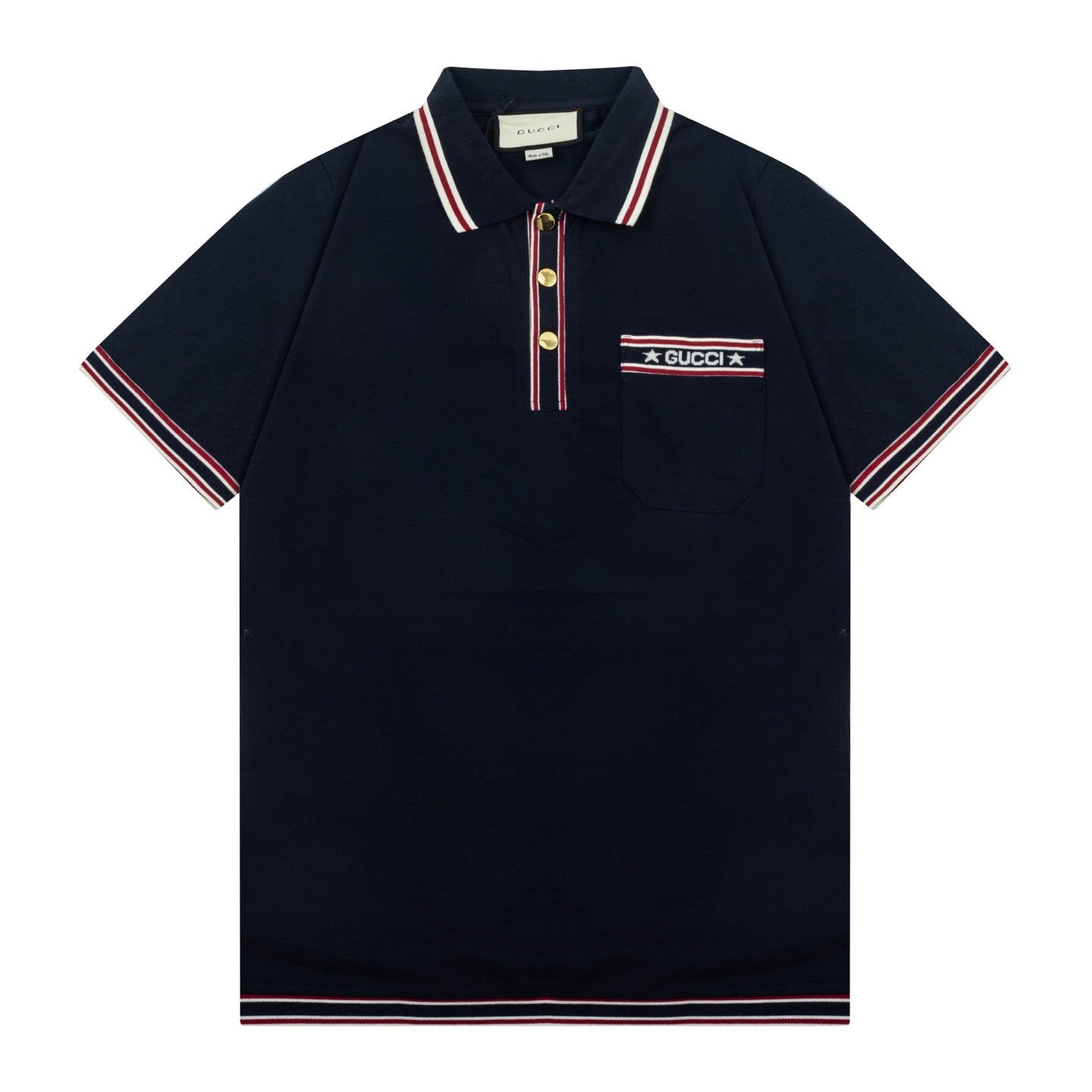 250408 New high-quality letter webbing with a color-matched collar POLO