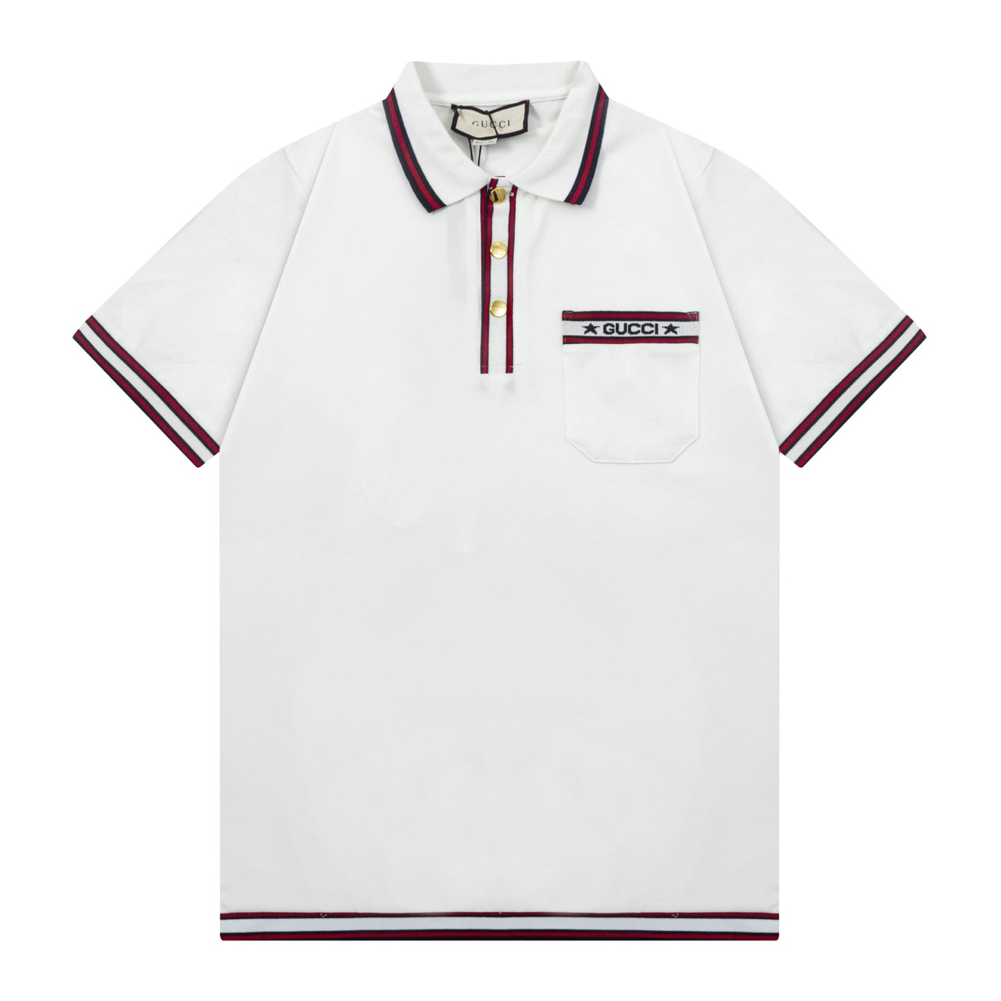 250408 New high-quality letter webbing with a color-matched collar POLO