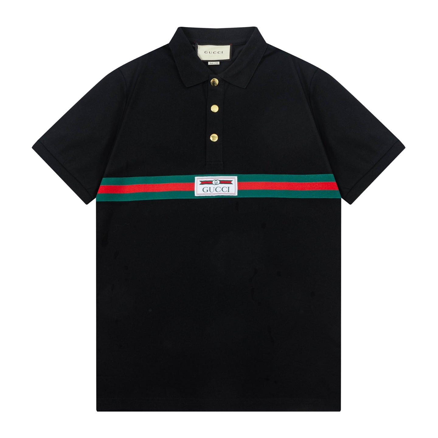 250408 New high-quality letter webbing POLO shirt