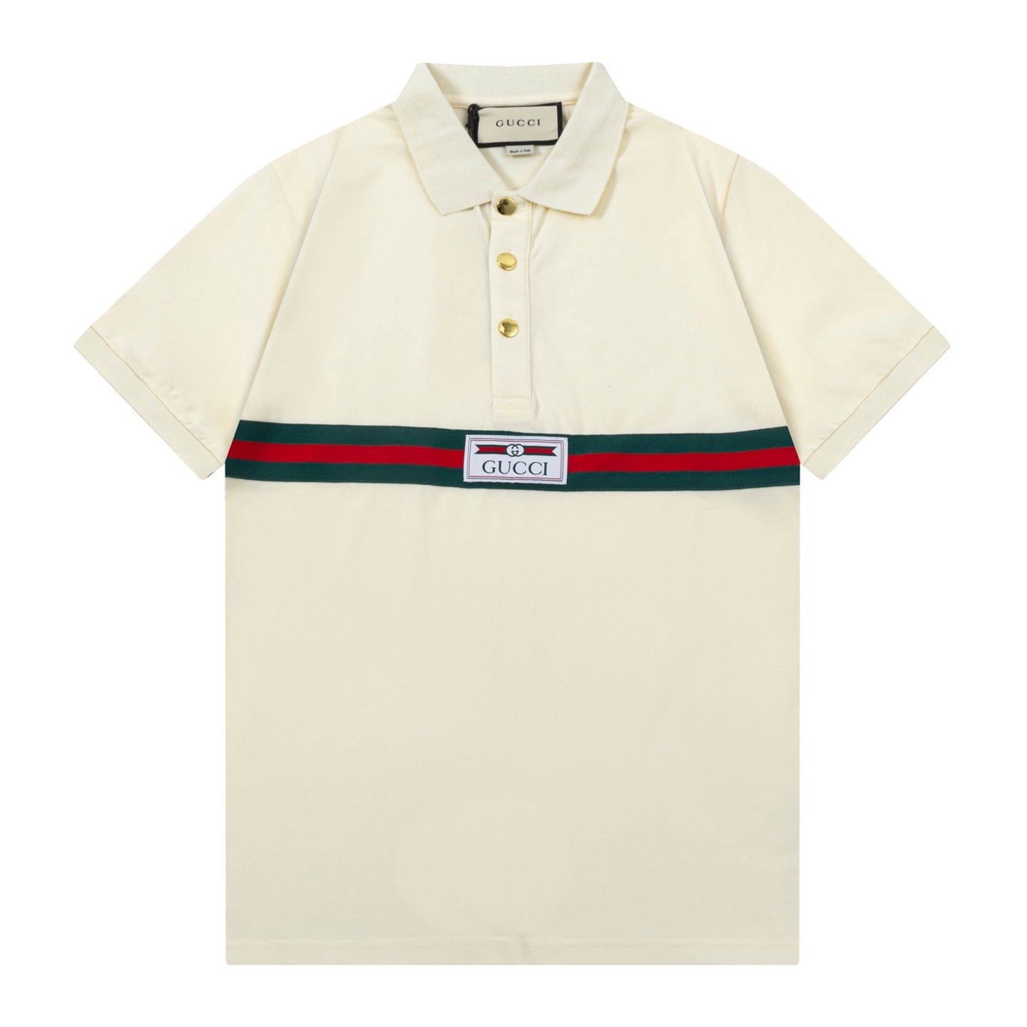 250408 New high-quality letter webbing POLO shirt