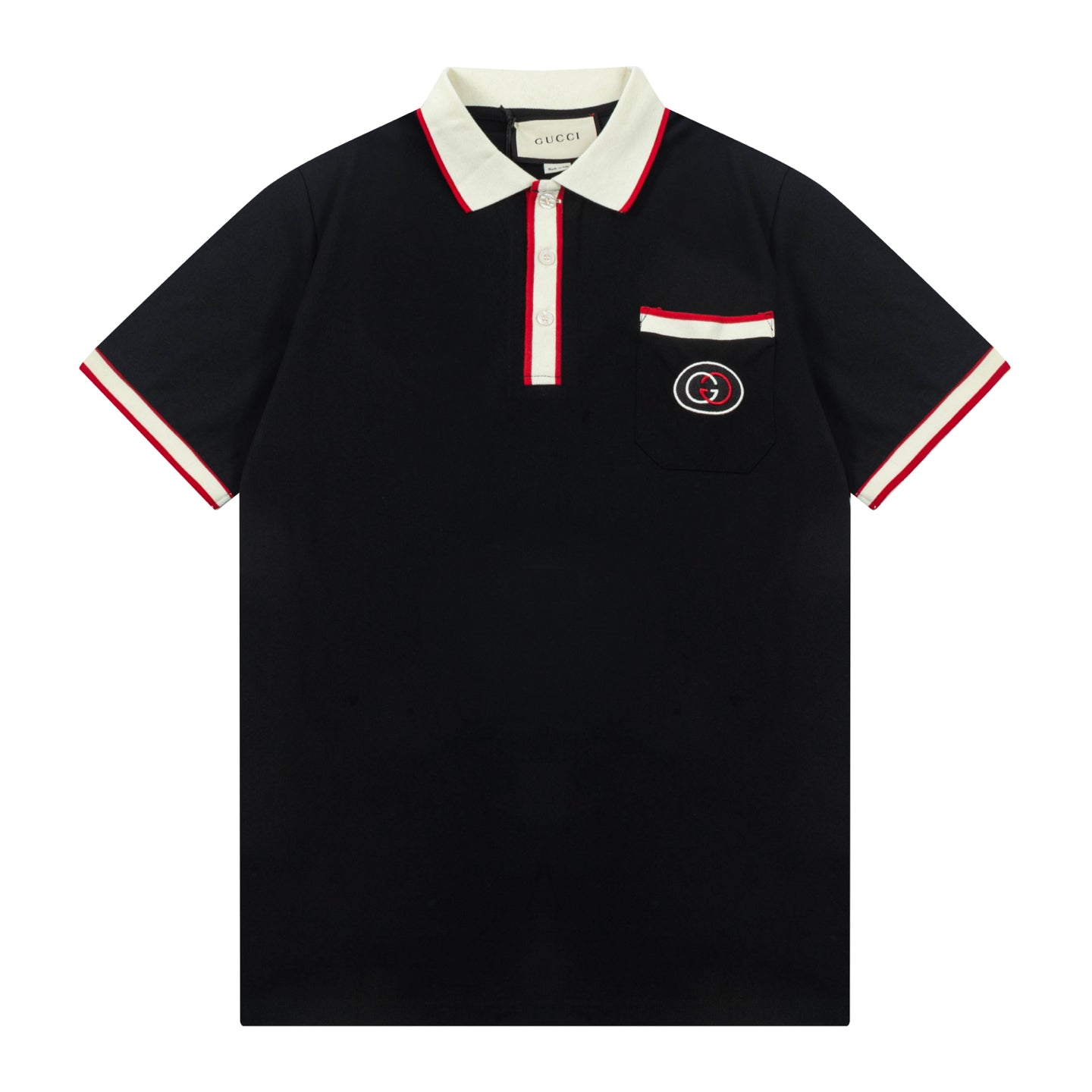250408 New high-quality letter webbing with a color-matched collar POLO