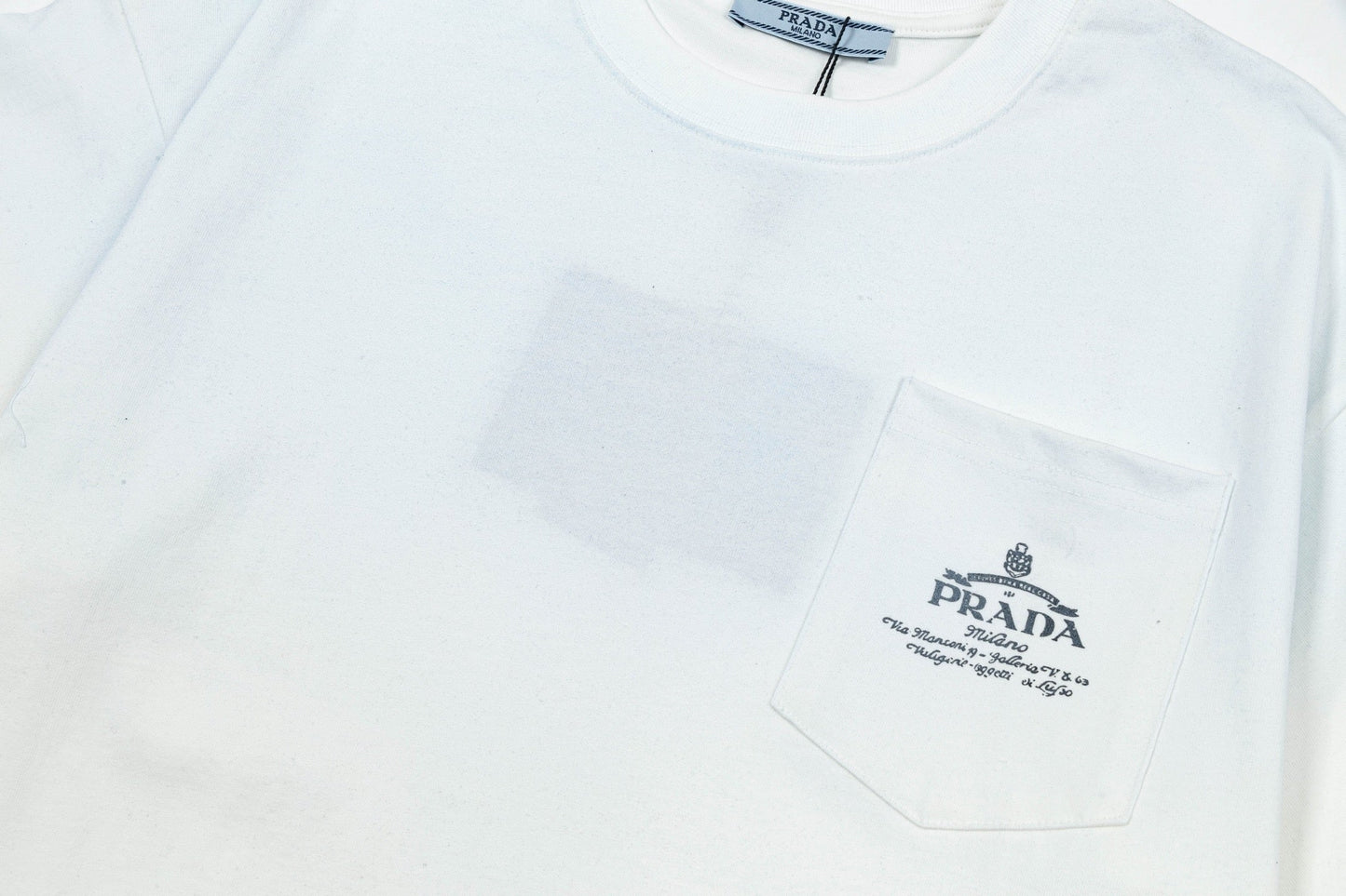 250408 New high-quality pocket letter hand-sprayed T-shirt
