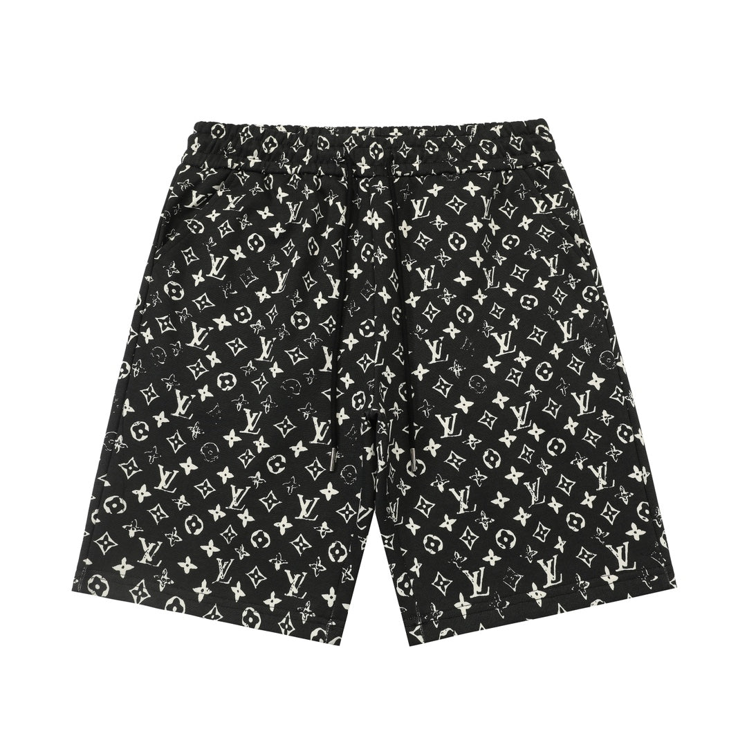 250408 New high-quality full-print distressed shorts