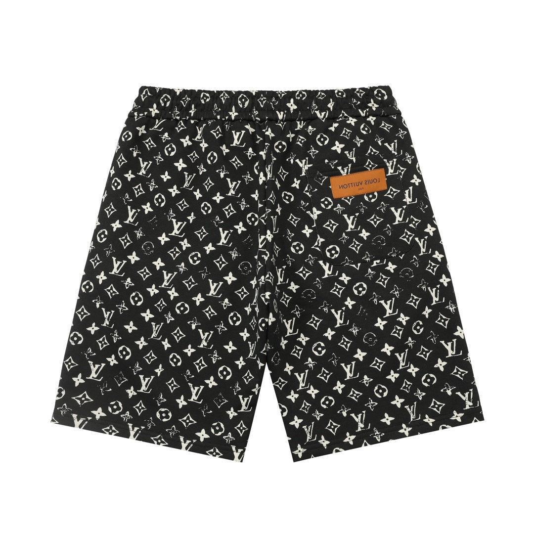 250408 New high-quality full-print distressed shorts