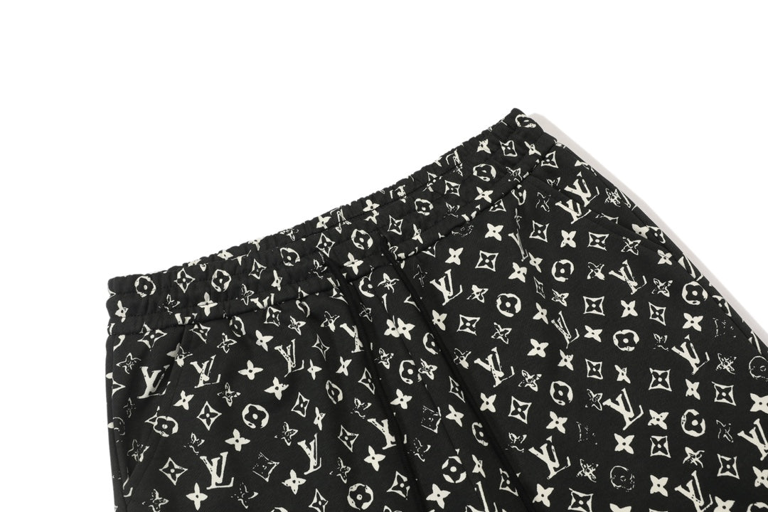 250408 New high-quality full-print distressed shorts