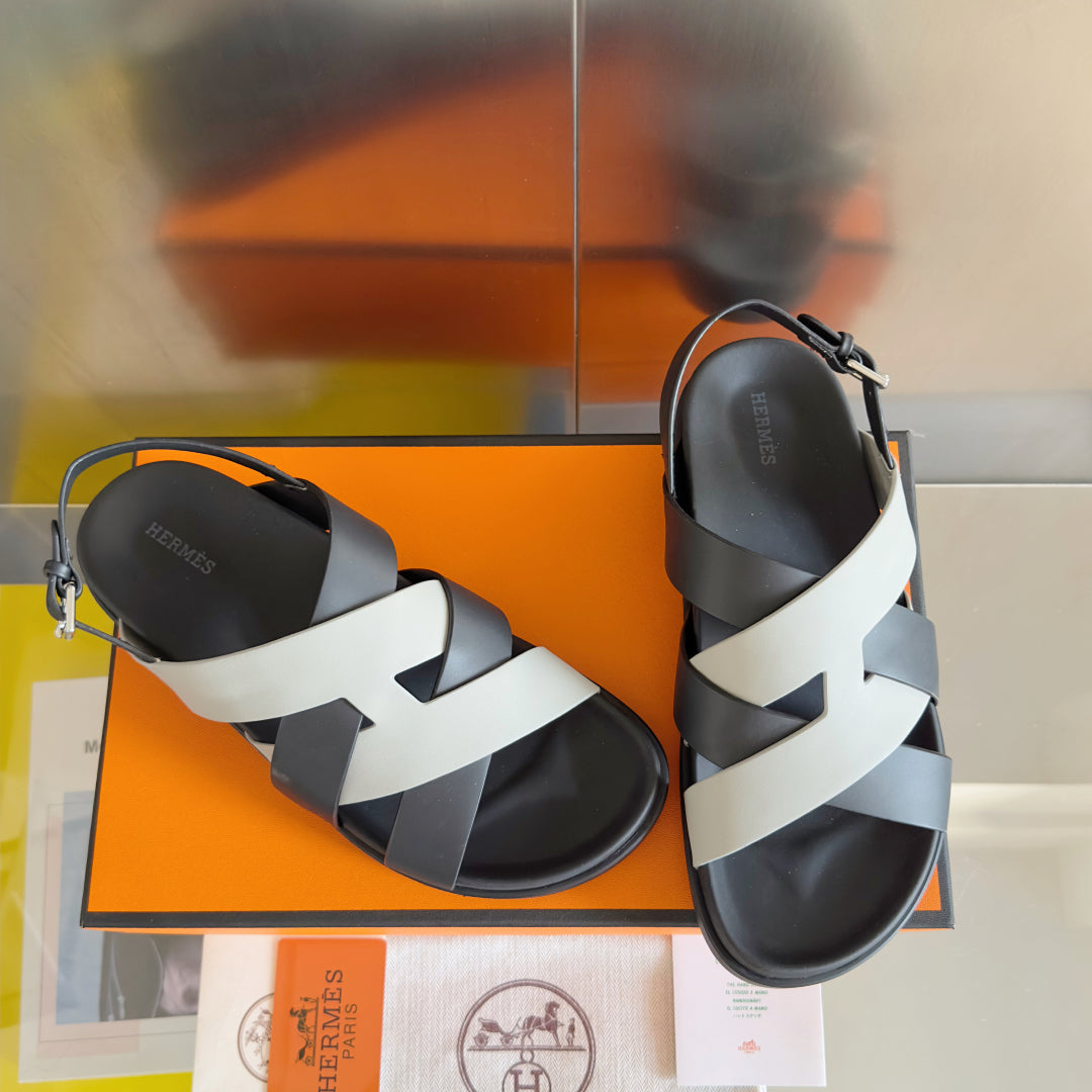 250501 New top-of-the-line simple cross-woven strap slippers