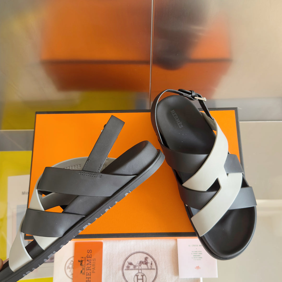 250501 New top-of-the-line simple cross-woven strap slippers