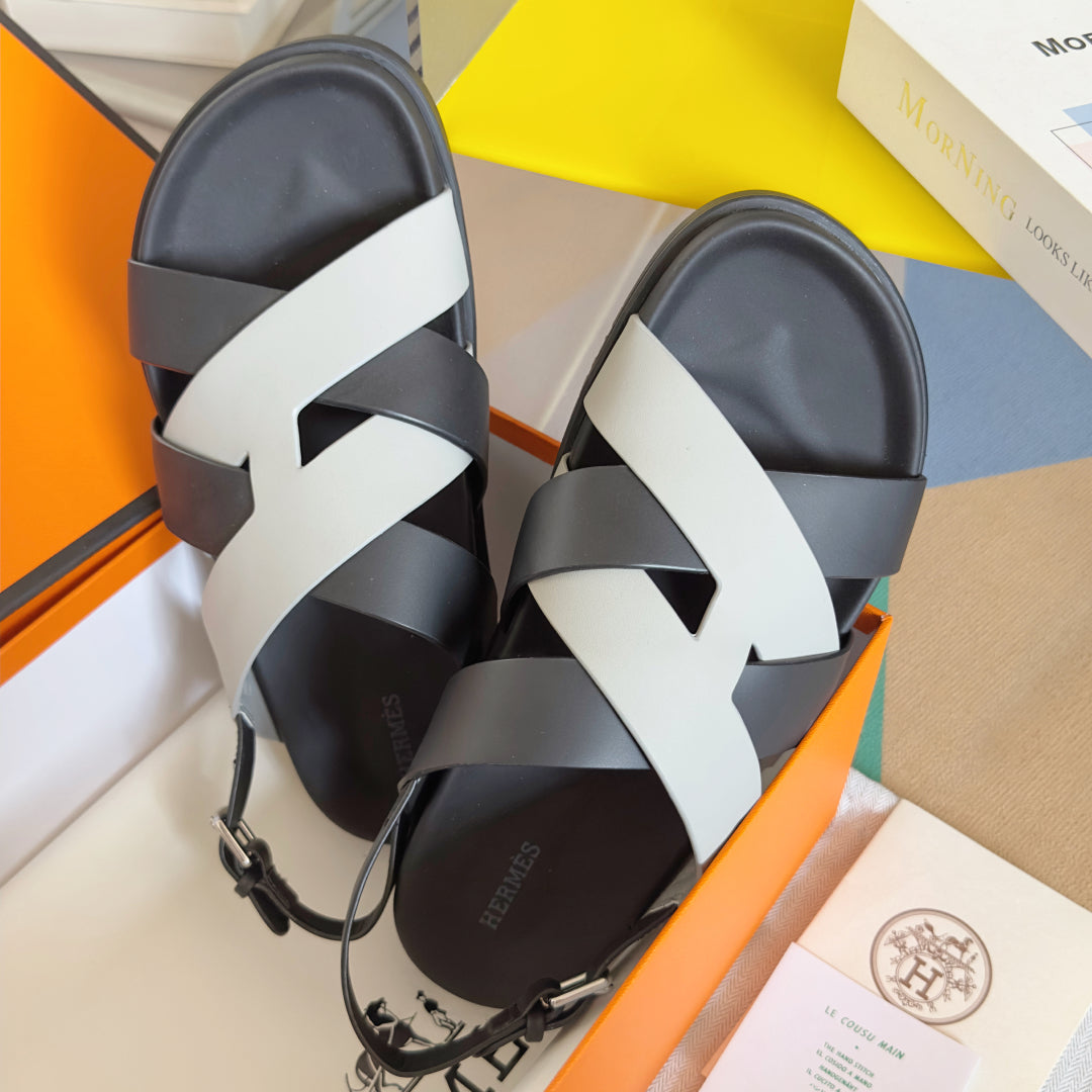250501 New top-of-the-line simple cross-woven strap slippers
